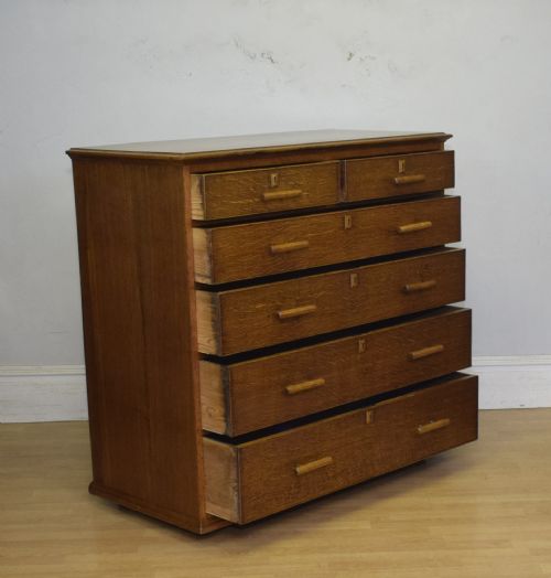 ARTS CRAFTS OAK CHEST - ADDITIONAL PHOTO 14