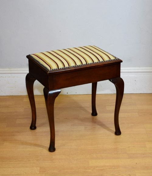 antique edwardian piano stool - CATEGORY: ANTIQUE STOOLS - DATED EDWARDIAN