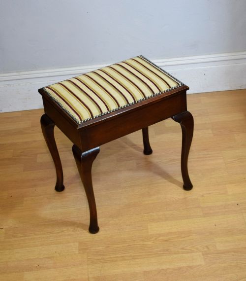 ANTIQUE EDWARDIAN PIANO STOOL - ADDITIONAL PHOTO 10