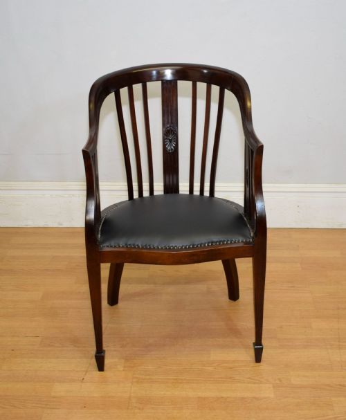 VICTORIAN MAHOGANY TUB CHAIR - ADDITIONAL PHOTO 1