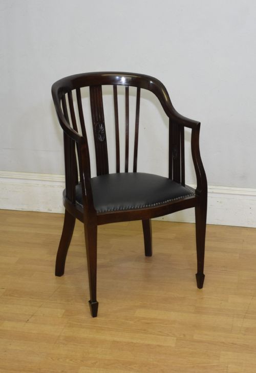VICTORIAN MAHOGANY TUB CHAIR - ADDITIONAL PHOTO 6