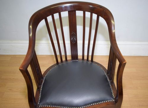 VICTORIAN MAHOGANY TUB CHAIR - ADDITIONAL PHOTO 8