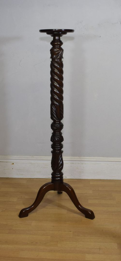 MAHOGANY TORCHERE JARDINIERE - ADDITIONAL PHOTO 1