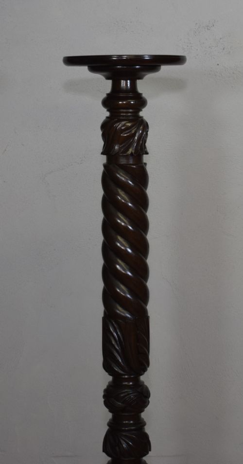 MAHOGANY TORCHERE JARDINIERE - ADDITIONAL PHOTO 3