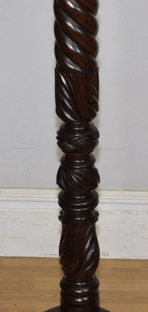 MAHOGANY TORCHERE JARDINIERE - ADDITIONAL PHOTO 5