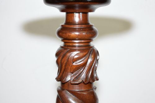 MAHOGANY TORCHERE JARDINIERE - ADDITIONAL PHOTO 9