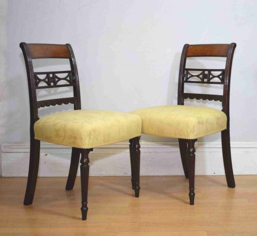 pair of regency side chairs - CATEGORY: ANTIQUE CHAIRS - DATED REGENCY