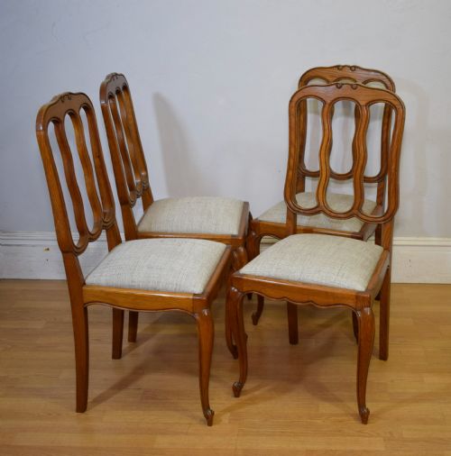 EARLY 20TH CENTURY SET OF 4 FRENCH DINING CHAIRS - ADDITIONAL PHOTO 11