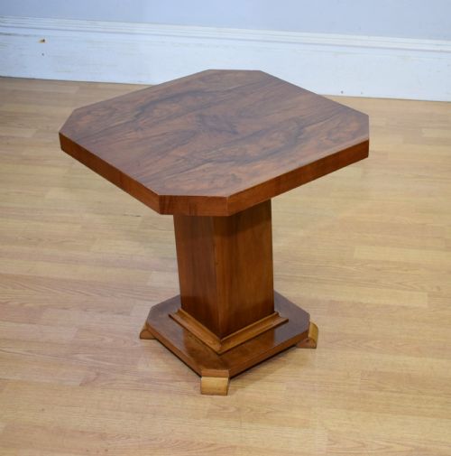 art deco walnut lamp table - CATEGORY: ANTIQUE TABLES - DATED 1930