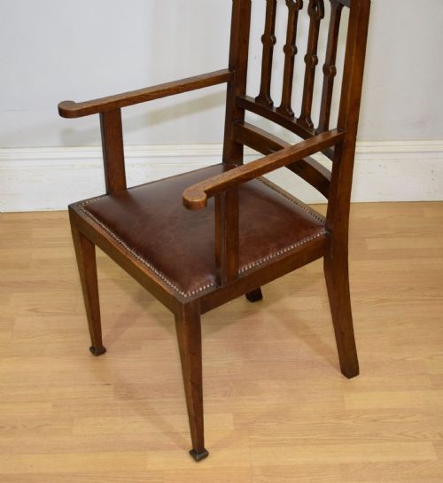 ARTS CRAFTS OAK ARMCHAIR - ADDITIONAL PHOTO 15
