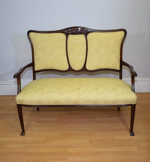 VICTORIAN COUCH SETTEE ART NOUVEAU - ADDITIONAL PHOTO 1