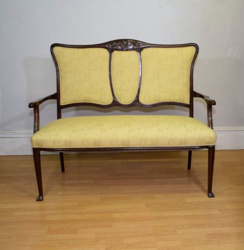VICTORIAN COUCH SETTEE ART NOUVEAU - ADDITIONAL PHOTO 4
