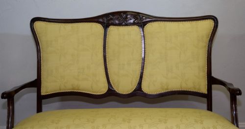 VICTORIAN COUCH SETTEE ART NOUVEAU - ADDITIONAL PHOTO 5