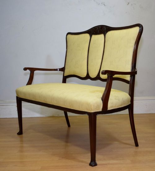 VICTORIAN COUCH SETTEE ART NOUVEAU - ADDITIONAL PHOTO 14