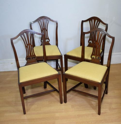 SET OF 4 MAHOGANY DINING CHAIRS - ADDITIONAL PHOTO 4