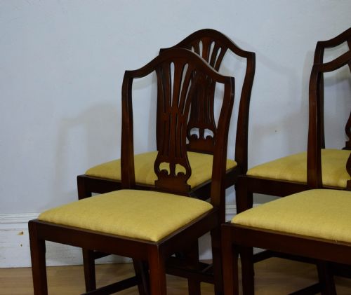 SET OF 4 MAHOGANY DINING CHAIRS - ADDITIONAL PHOTO 7