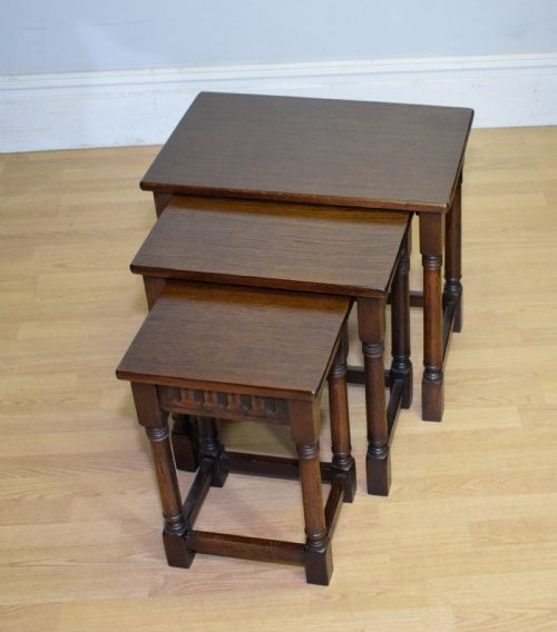 EARLY 20TH CENTURY 3 TABLE NEST - ADDITIONAL PHOTO 11