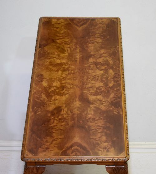 EARLY 20TH CENTURY BURR WALNUT COFFEE TABLE - ADDITIONAL PHOTO 8