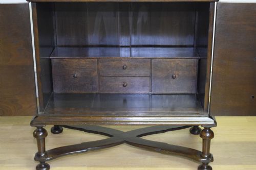 EARLY 20TH CENTURY JACOBEAN CABINET ON STAND - ADDITIONAL PHOTO 17