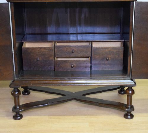 EARLY 20TH CENTURY JACOBEAN CABINET ON STAND - ADDITIONAL PHOTO 20