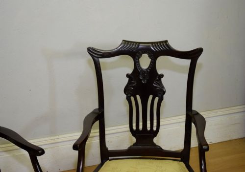 PAIR OF VICTORIAN ARMCHAIRS - ADDITIONAL PHOTO 7