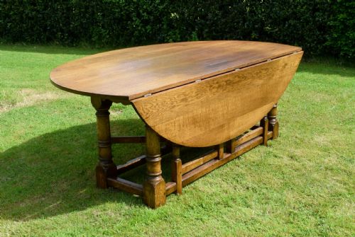 20TH CENTURY IRISH WAKE OVAL DINING TABLE 7FT - ADDITIONAL PHOTO 16