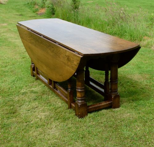 20TH CENTURY IRISH WAKE OVAL DINING TABLE 7FT - ADDITIONAL PHOTO 18