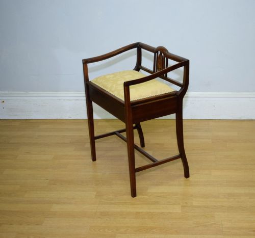EDWARDIAN INLAID PIANO STOOL - ADDITIONAL PHOTO 16
