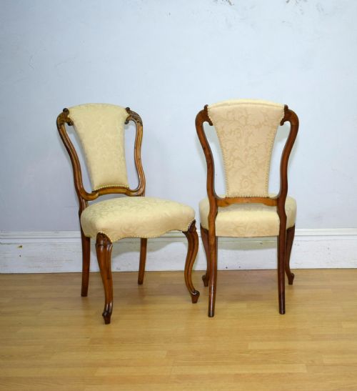 ANTIQUE SET OF 6 VICTORIAN WALNUT DINING CHAIRS - ADDITIONAL PHOTO 16