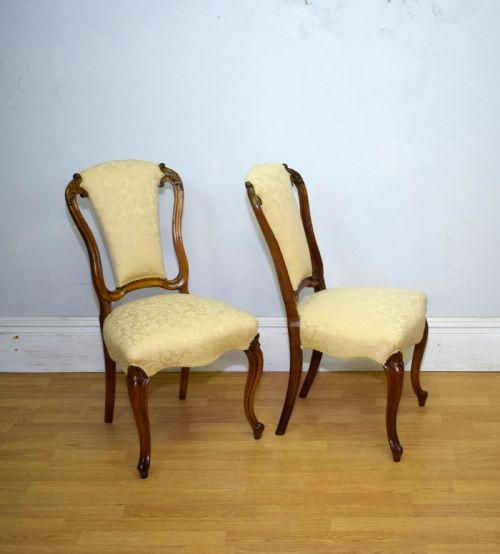 ANTIQUE SET OF 6 VICTORIAN WALNUT DINING CHAIRS - ADDITIONAL PHOTO 19