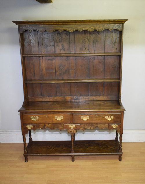 early 20th century oak elm dresser rack - CATEGORY: ANTIQUE DRESSERS - DATED 1910