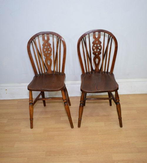 SET OF 4 VICTORIAN WHEEL BACK DINING CHAIRS - ADDITIONAL PHOTO 12