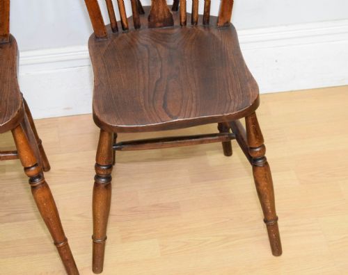 SET OF 4 VICTORIAN WHEEL BACK DINING CHAIRS - ADDITIONAL PHOTO 13