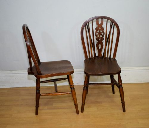 SET OF 4 VICTORIAN WHEEL BACK DINING CHAIRS - ADDITIONAL PHOTO 15