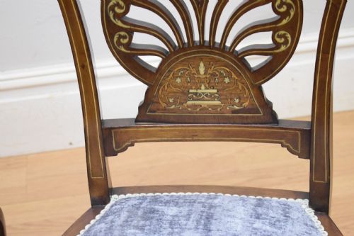 PAIR OF VICTORIAN INLAID MARQUETRY SIDE CHAIRS - ADDITIONAL PHOTO 11