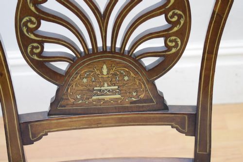 PAIR OF VICTORIAN INLAID MARQUETRY SIDE CHAIRS - ADDITIONAL PHOTO 17