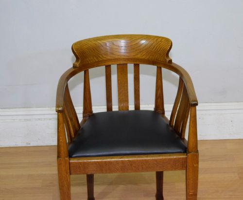 VICTORIAN OAK DESK CHAIR - ADDITIONAL PHOTO 3