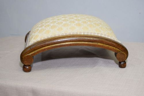 VICTORIAN WALNUT FOOT STOOL - ADDITIONAL PHOTO 4