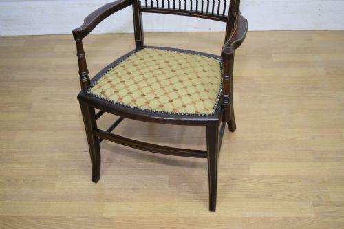 EDWARDIAN INLAID ARMCHAIR - ADDITIONAL PHOTO 4
