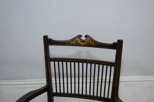 EDWARDIAN INLAID ARMCHAIR - ADDITIONAL PHOTO 5