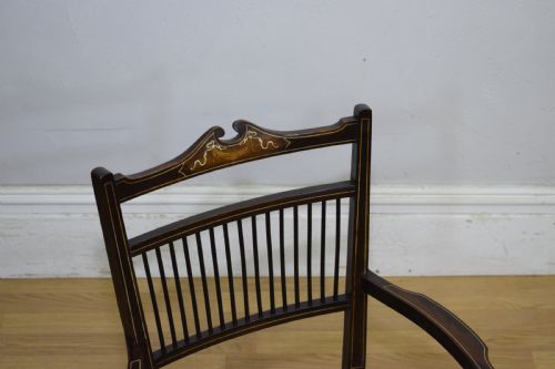 EDWARDIAN INLAID ARMCHAIR - ADDITIONAL PHOTO 11