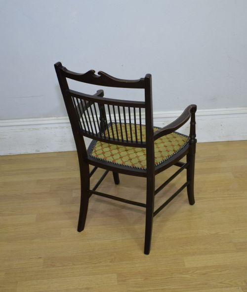 EDWARDIAN INLAID ARMCHAIR - ADDITIONAL PHOTO 17