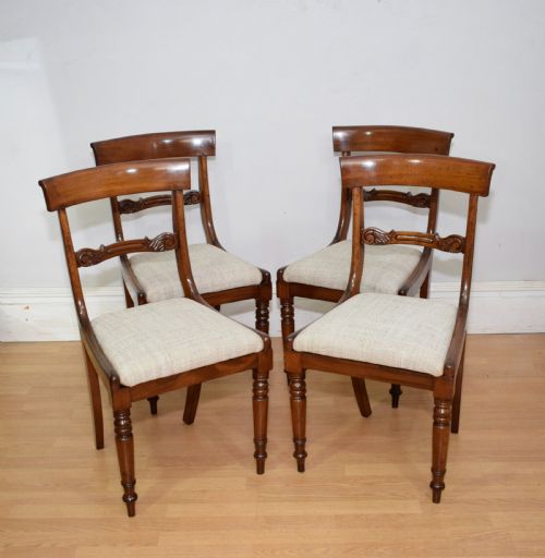 set of 4 regency dining chairs - CATEGORY: ANTIQUE CHAIRS - DATED REGENCY