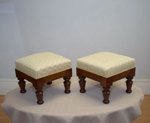 PAIR OF EDWARDIAN FOOT STOOLS - ADDITIONAL PHOTO 2