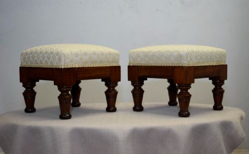 PAIR OF EDWARDIAN FOOT STOOLS - ADDITIONAL PHOTO 4