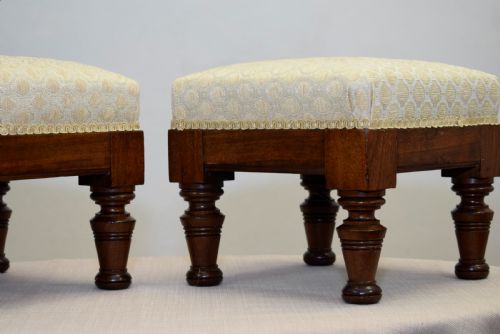 PAIR OF EDWARDIAN FOOT STOOLS - ADDITIONAL PHOTO 5