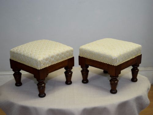 PAIR OF EDWARDIAN FOOT STOOLS - ADDITIONAL PHOTO 6