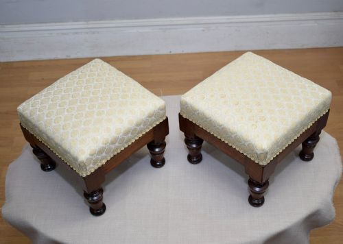 PAIR OF EDWARDIAN FOOT STOOLS - ADDITIONAL PHOTO 9