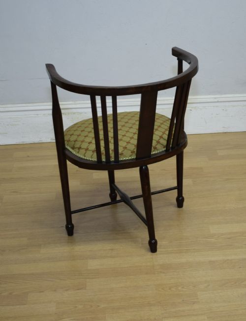 EDWARDIAN INLAID TUB ARMCHAIR - ADDITIONAL PHOTO 15