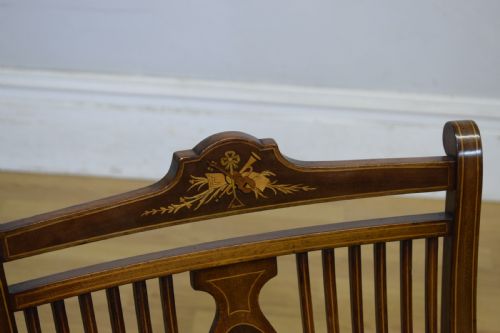 MAHOGANY INLAID BEDROOM CHAIR - ADDITIONAL PHOTO 10